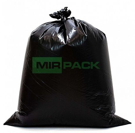 Мешки для мусора 240 литров, 90 мкм, ПВД, в пачках 50 шт, черные - Вид 1